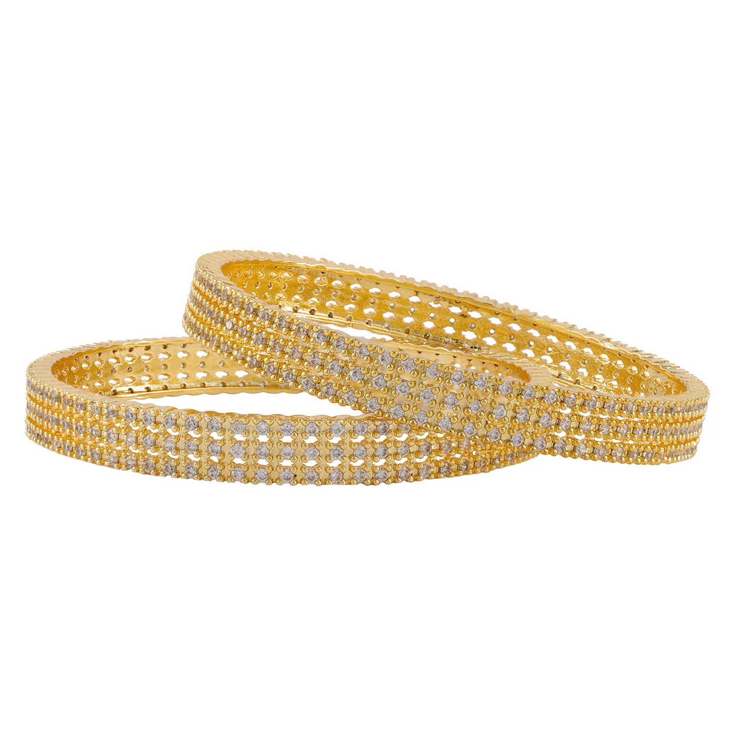 Gold Elegance Zarina Shimmer Czbangles - Image 3