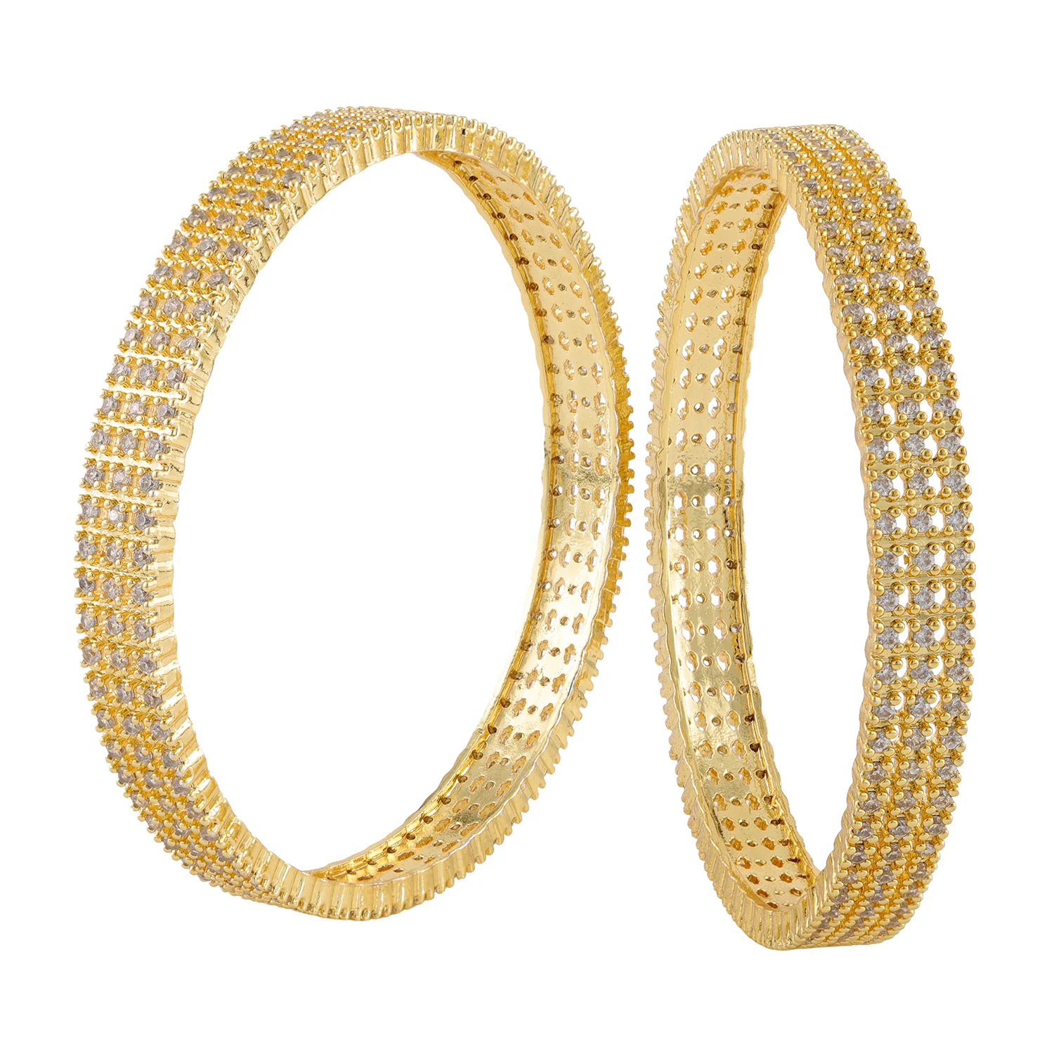 Gold Elegance Zarina Shimmer Czbangles - Image 4