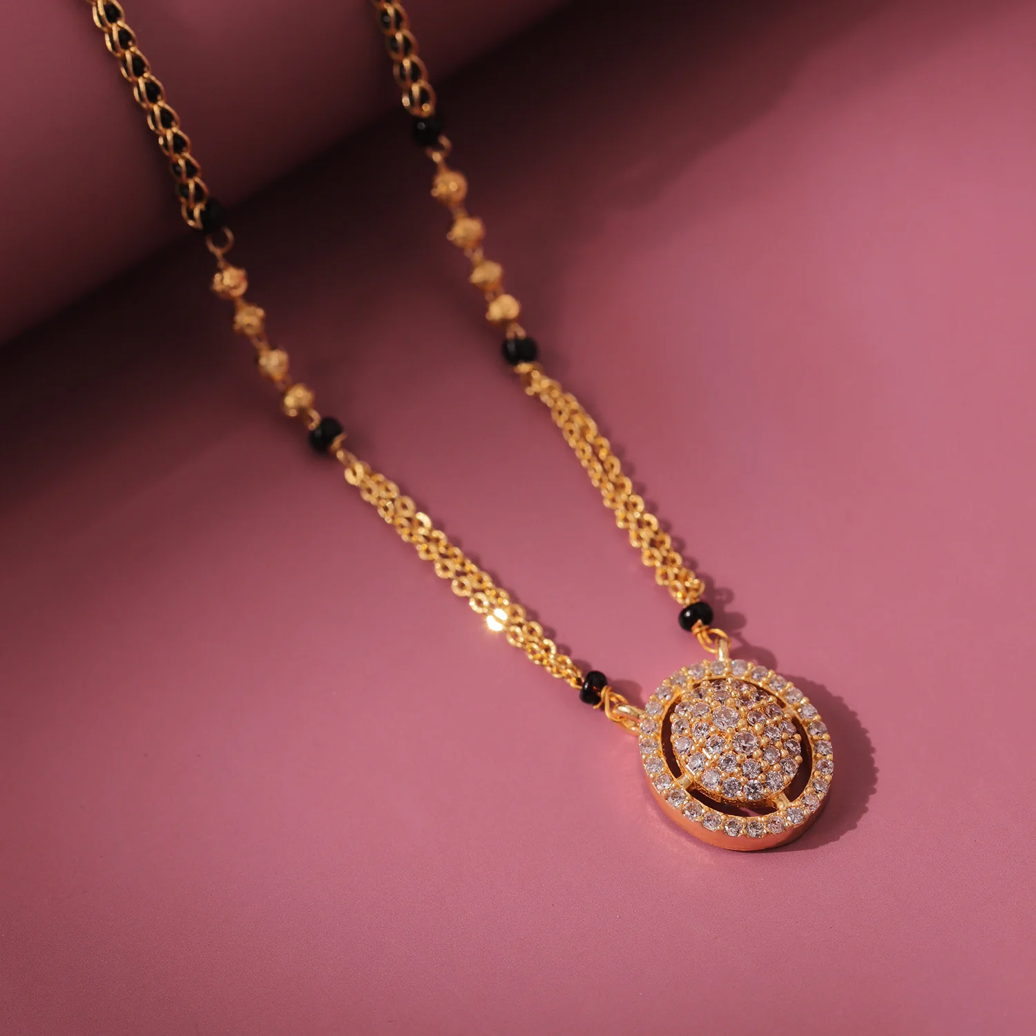 Gold Essentials Aarohi American Diamond Mangalsutra