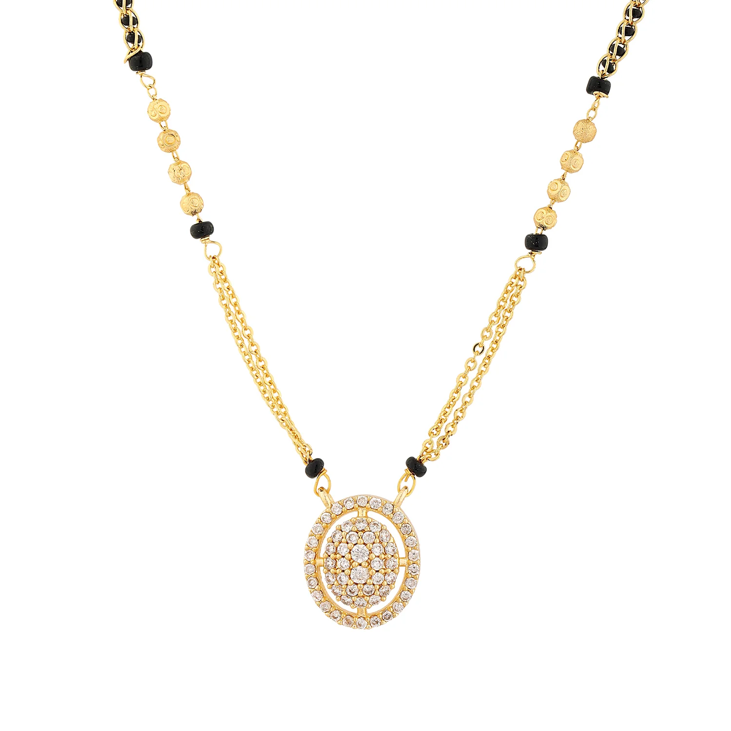 Gold Essentials Aarohi American Diamond Mangalsutra - Image 3