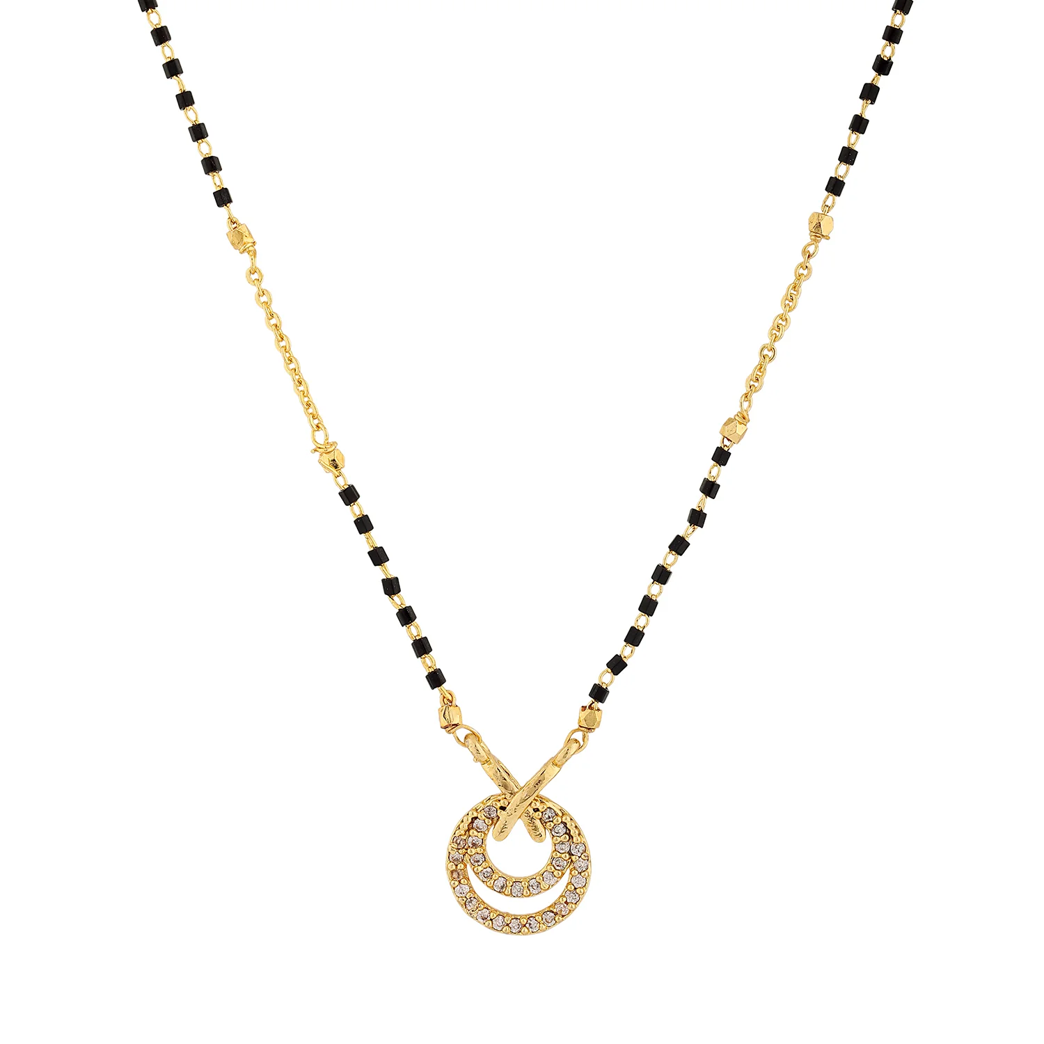 Gold Essentials Bond of Love American Diamond Mangalsutra - Image 3