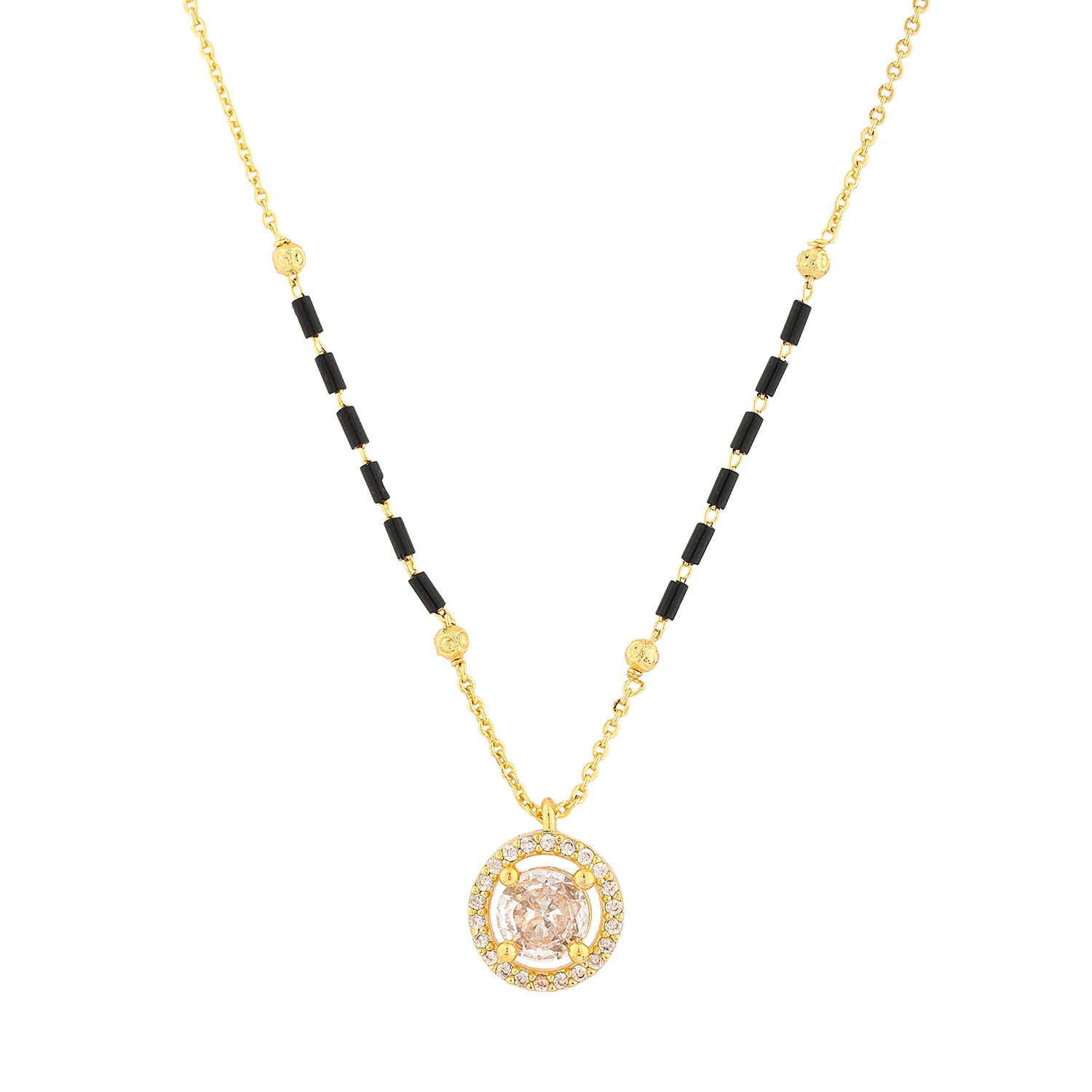 Gold Essentials Celestial American Diamond Mangalsutra - Image 3