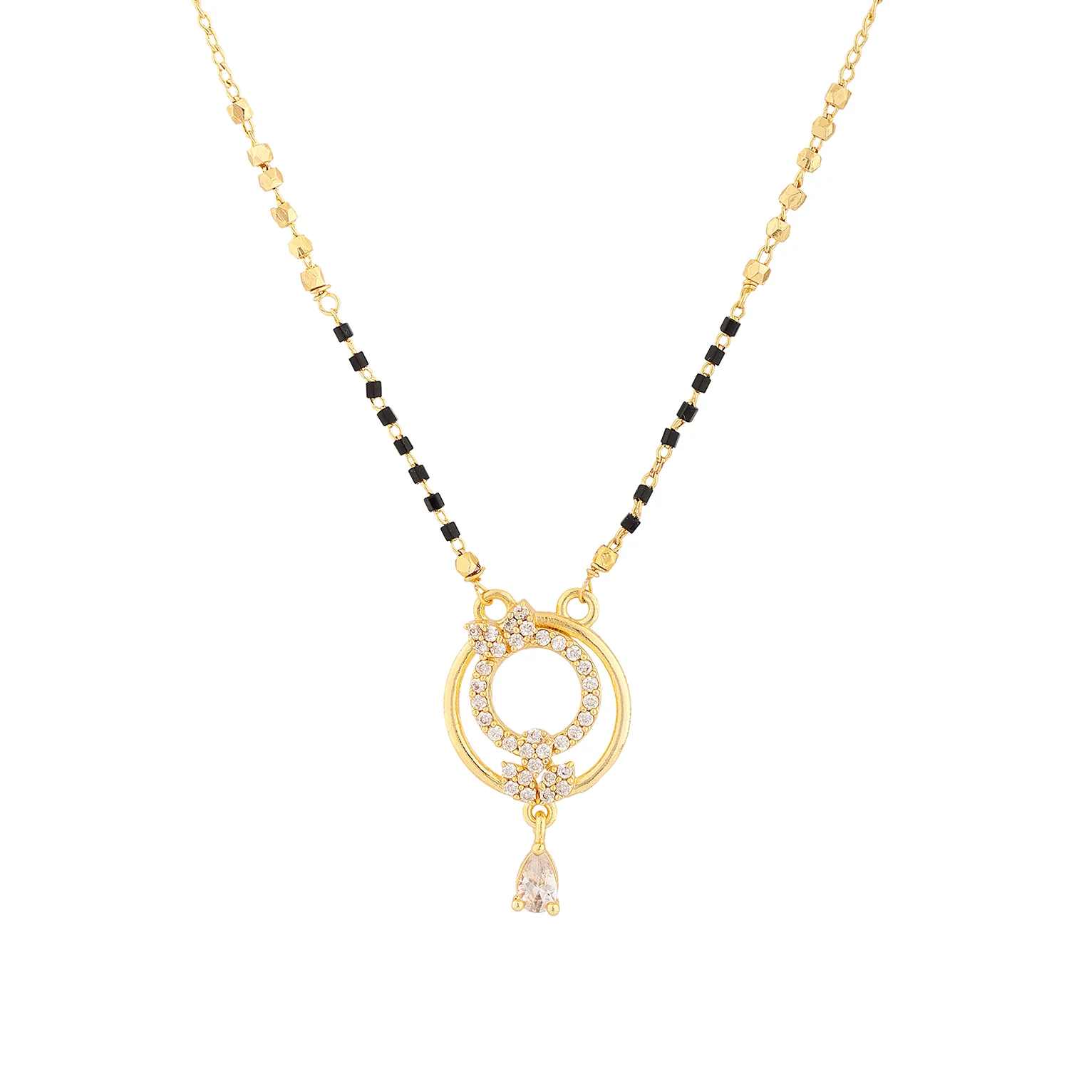 Gold Essentials Dewdrop Aura American Diamond Mangalsutra - Image 3