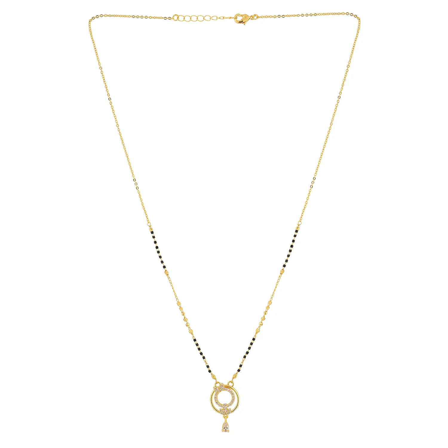 Gold Essentials Dewdrop Aura American Diamond Mangalsutra - Image 4