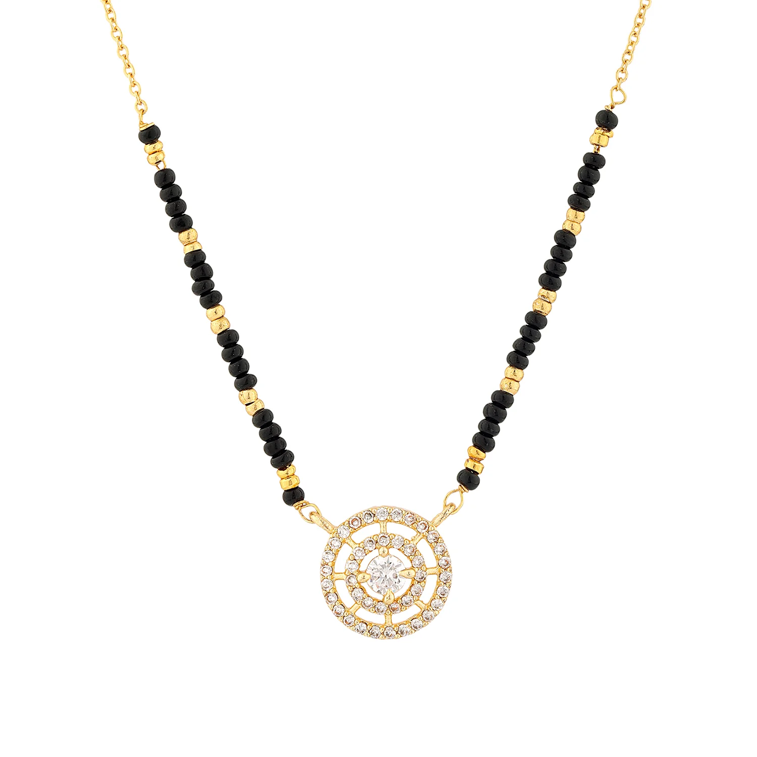 Gold Essentials Divya American Diamond Mangalsutra - Image 3