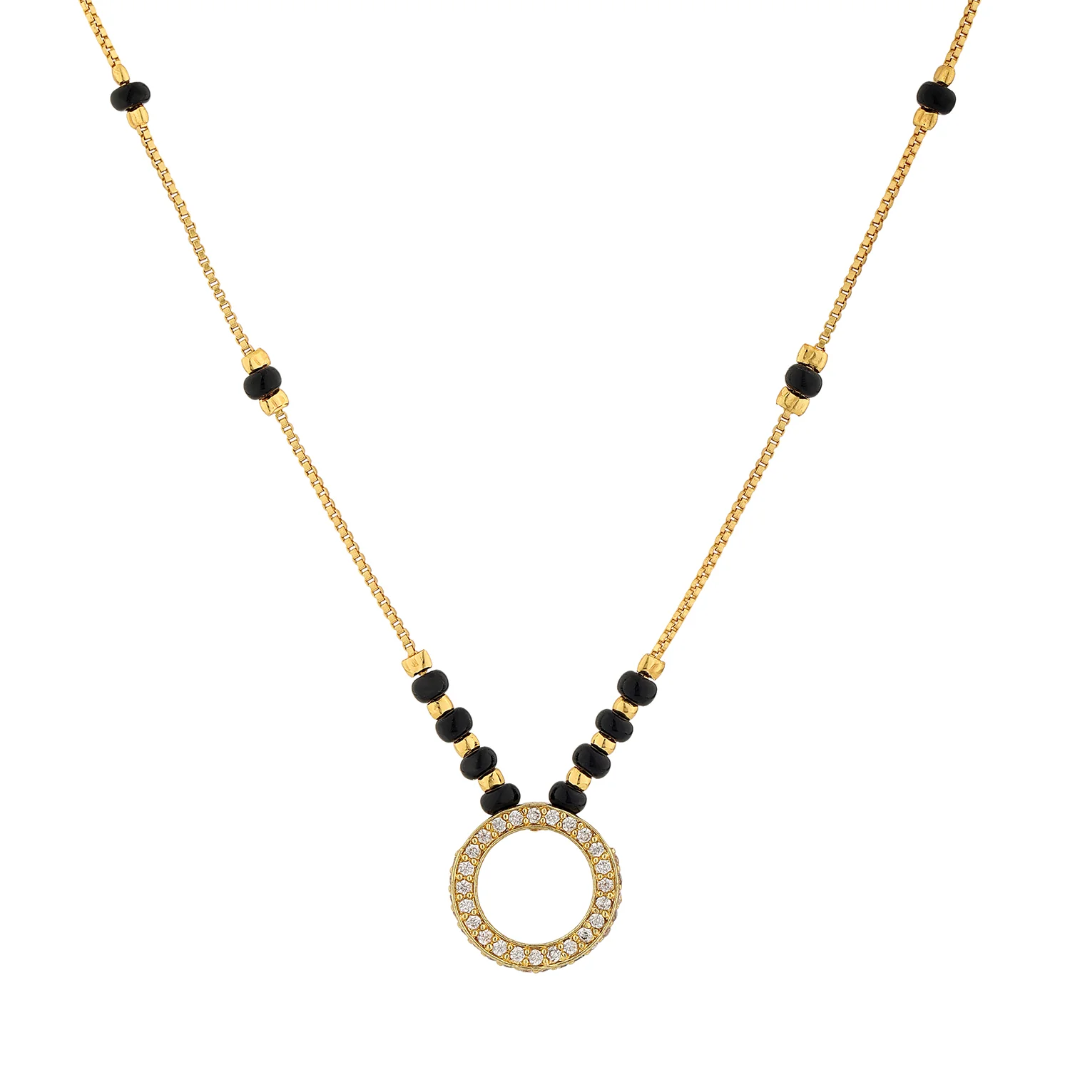 Gold Essentials Eternity American Diamond Mangalsutra - Image 3