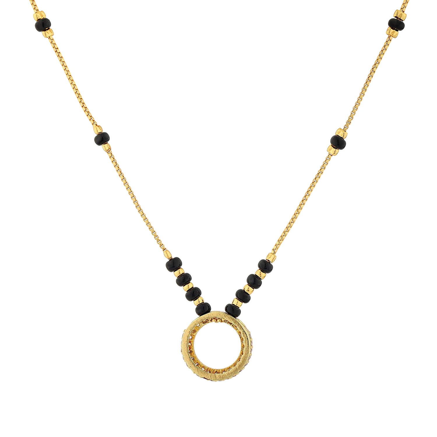 Gold Essentials Eternity American Diamond Mangalsutra - Image 5