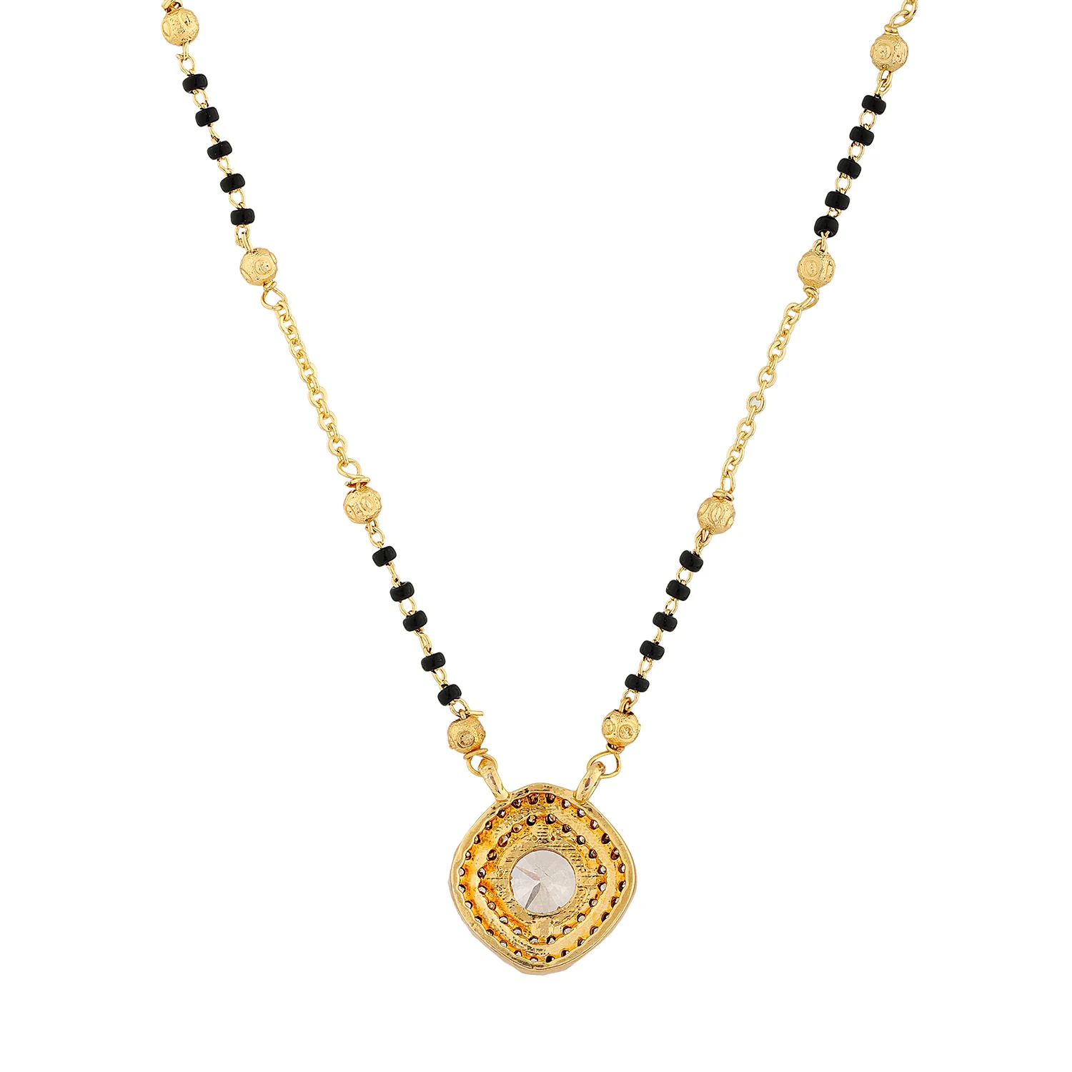 Gold Essentials Flora American Diamond Mangalsutra - Image 3