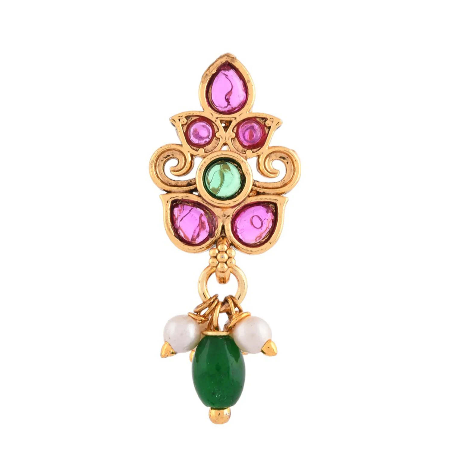 Gold Essentials Graceful Nose Pin - Image 3