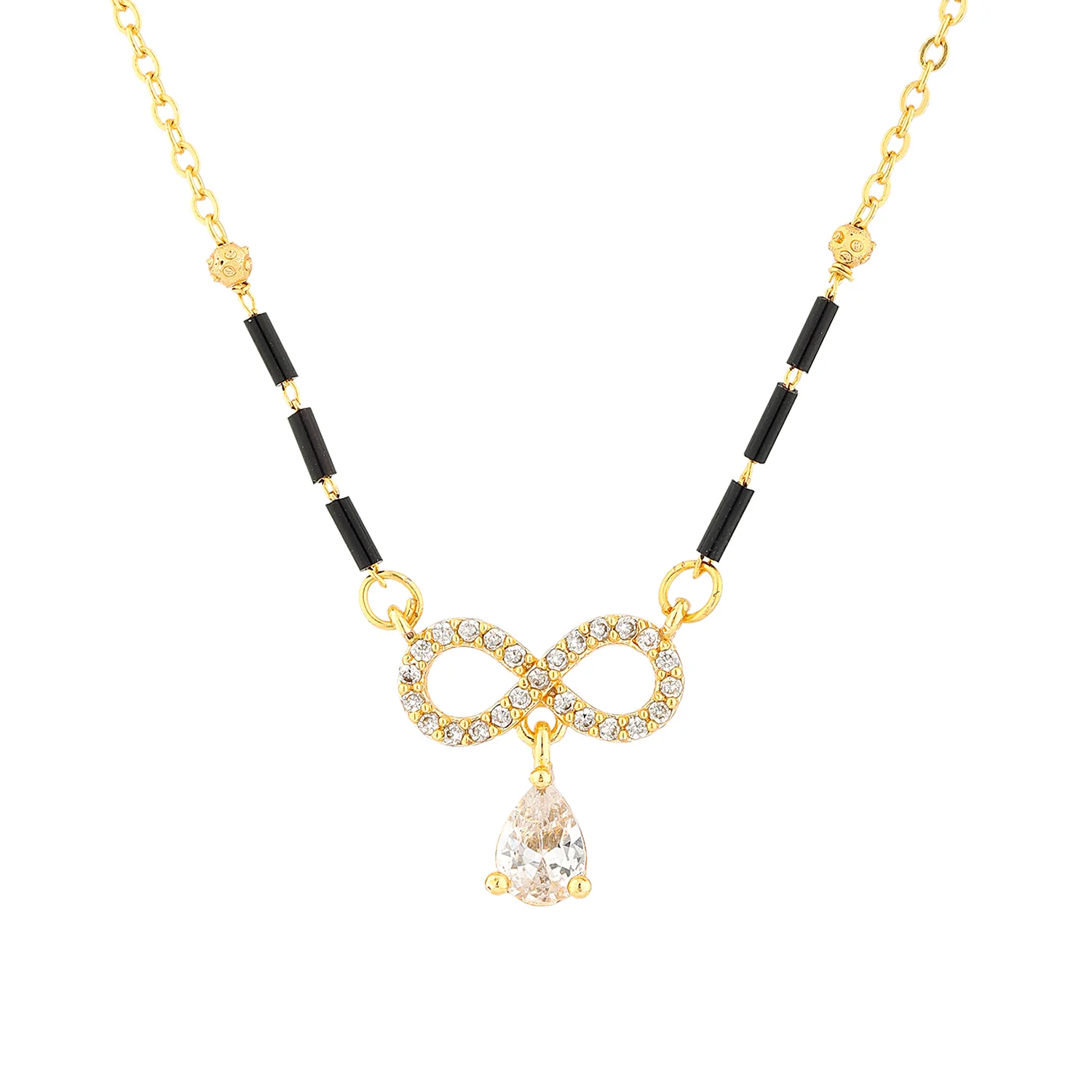 Gold Essentials Infinity Love American Diamond Mangalsutra - Image 3