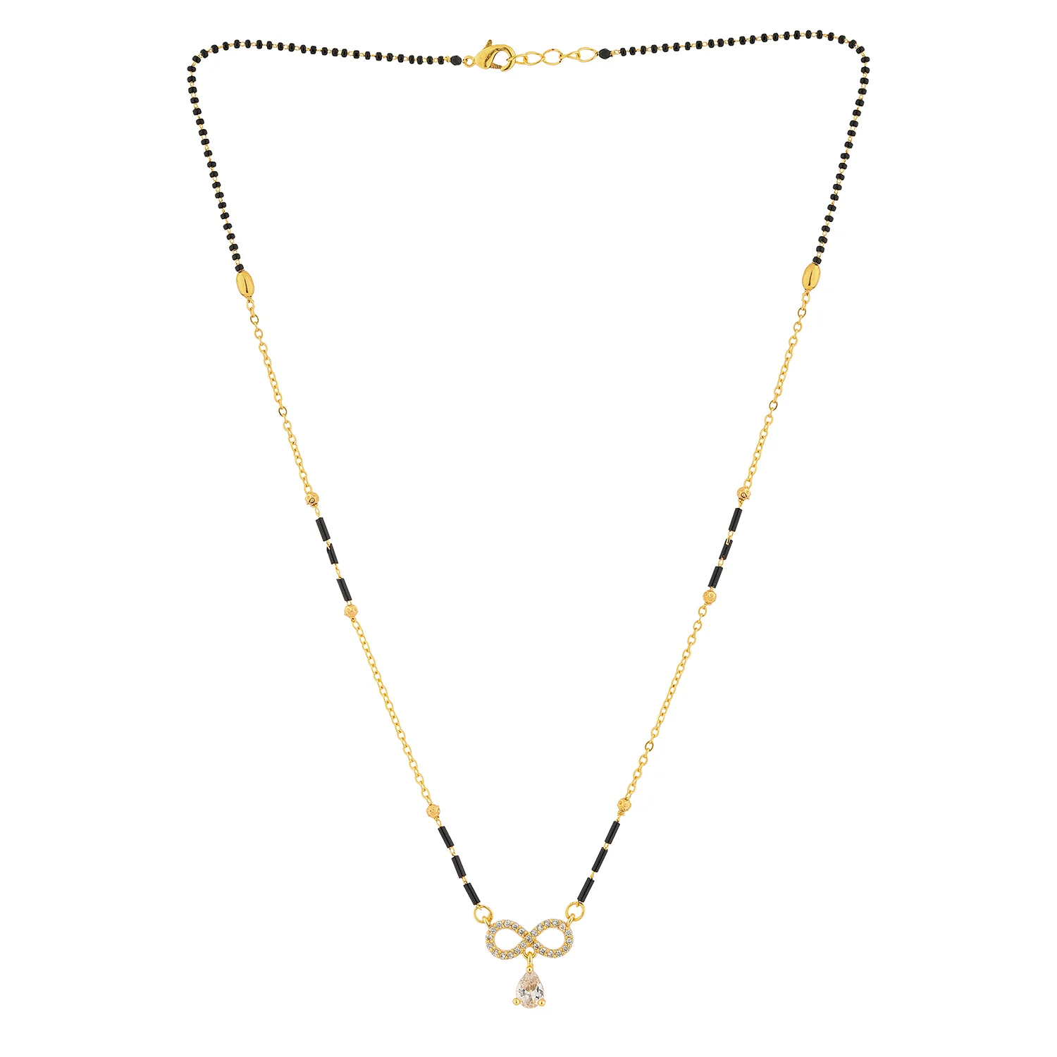 Gold Essentials Infinity Love American Diamond Mangalsutra - Image 4
