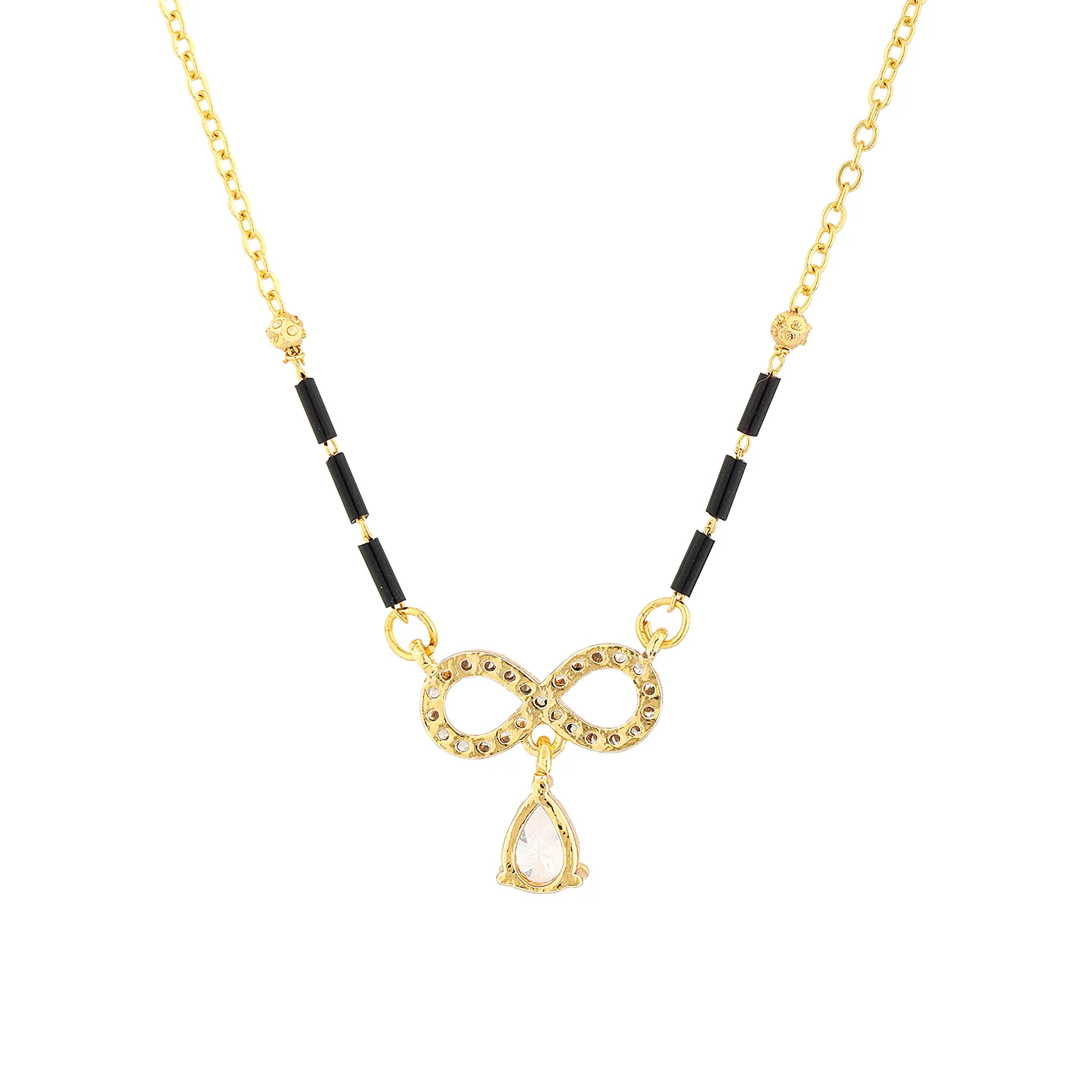 Gold Essentials Infinity Love American Diamond Mangalsutra - Image 5