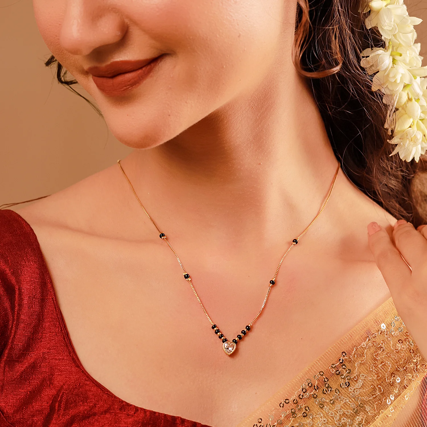Gold Essentials Luvora American Diamond Mangalsutra - Image 2