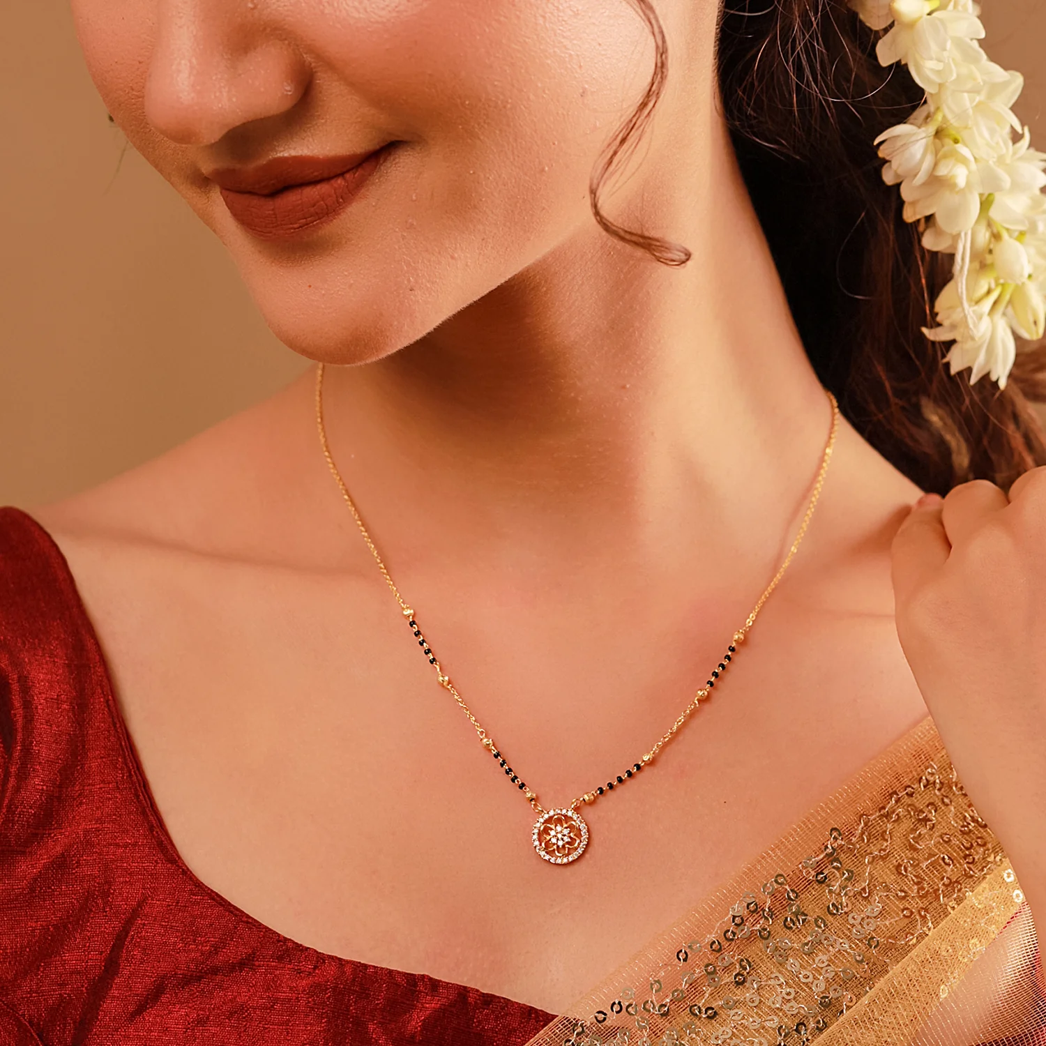 Gold Essentials Mangalya American Diamond Mangalsutra - Image 2