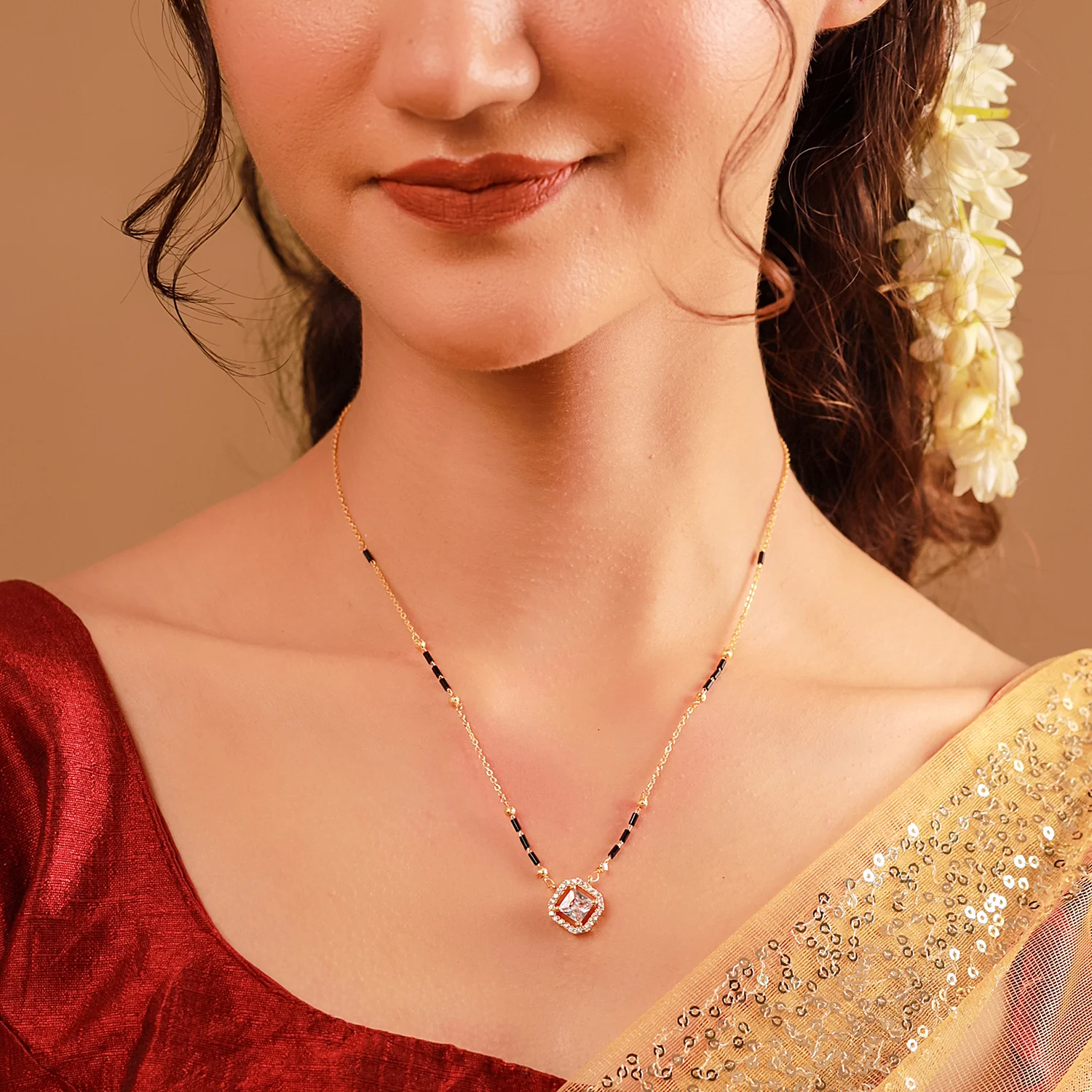 Gold Essentials Tejasvi American Diamond Mangalsutra - Image 2