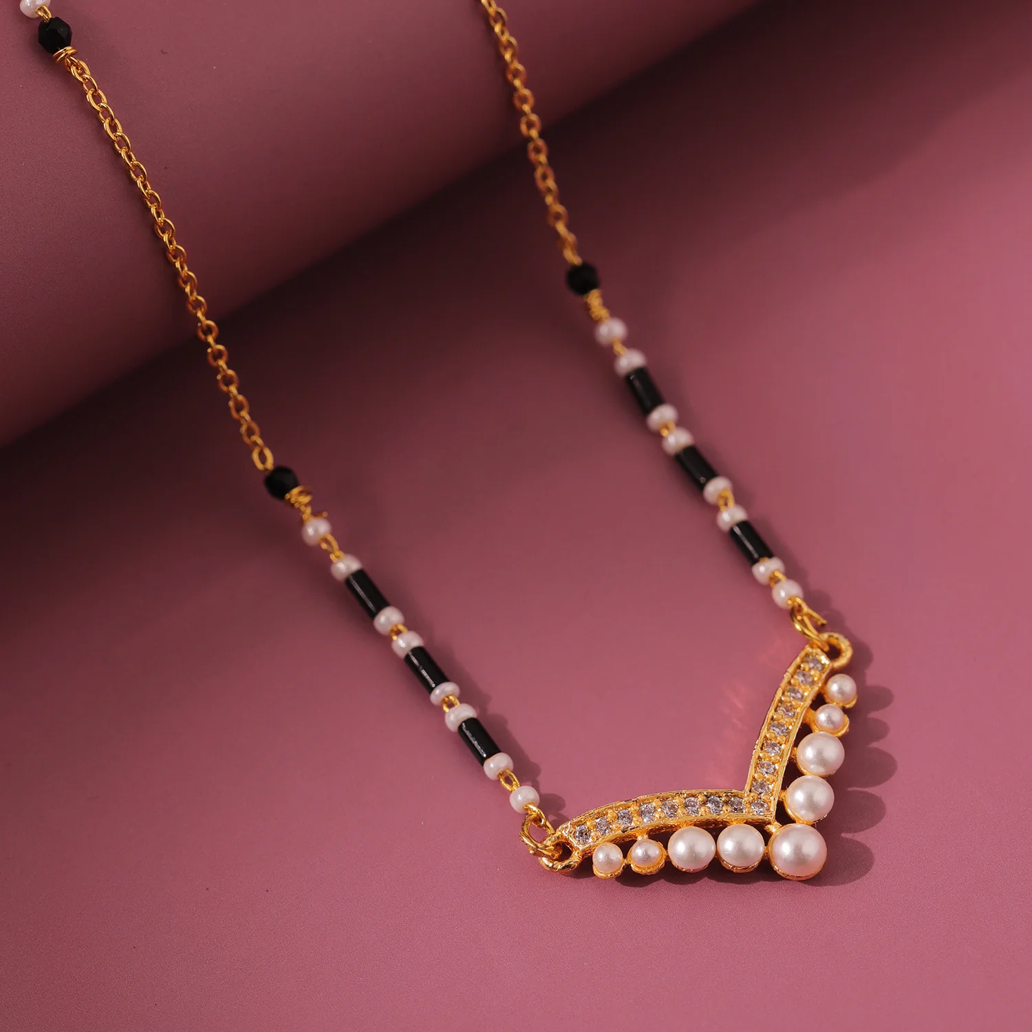 Gold Essentials Vivara American Diamond Mangalsutra