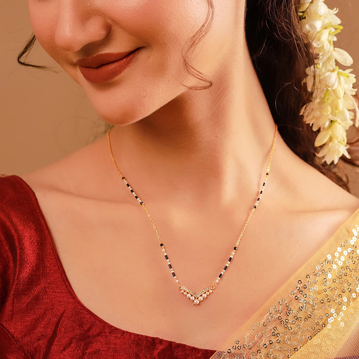 Gold Essentials Vivara American Diamond Mangalsutra - Image 2