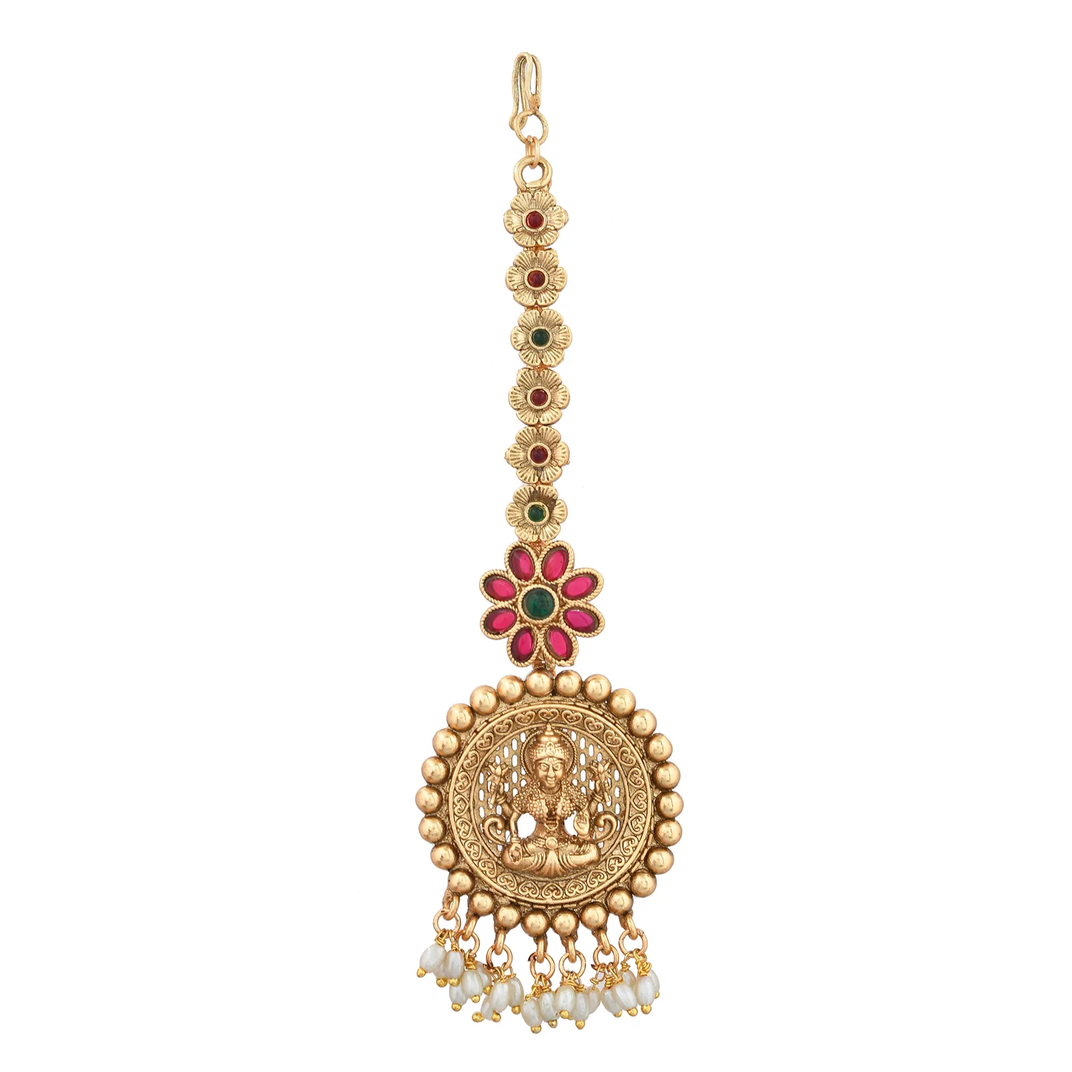 Gold Opulence Bhavani Temple Maang Tika - Image 3