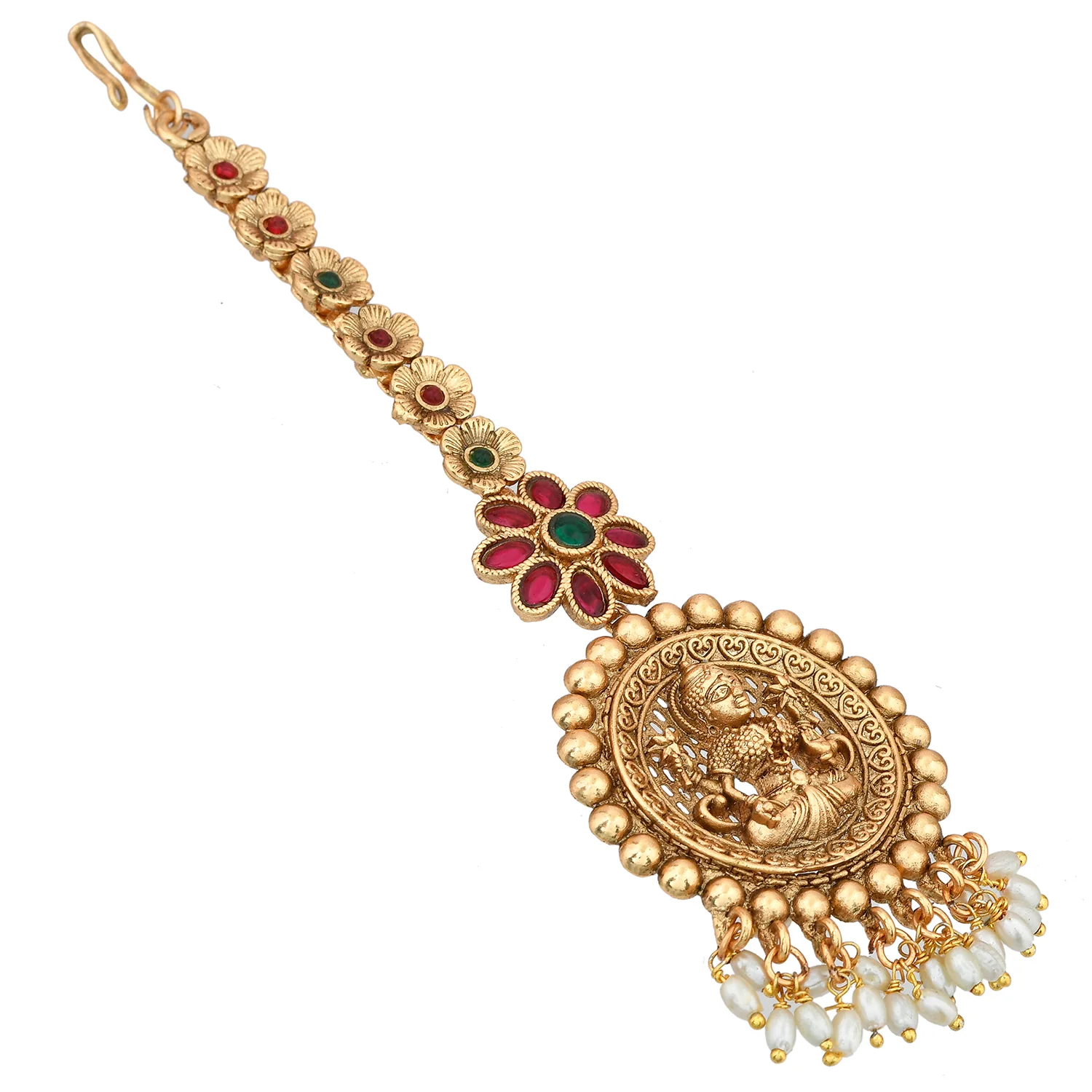 Gold Opulence Bhavani Temple Maang Tika - Image 4
