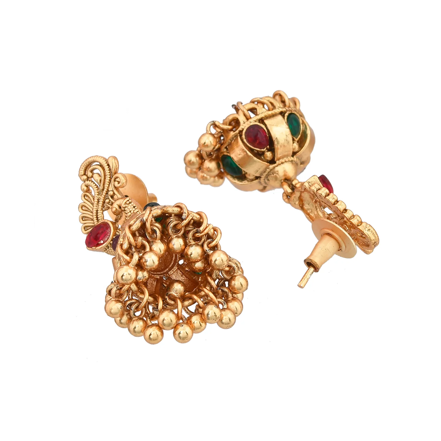 Gold Opulence Kumudini Temple Necklace Set - Image 7