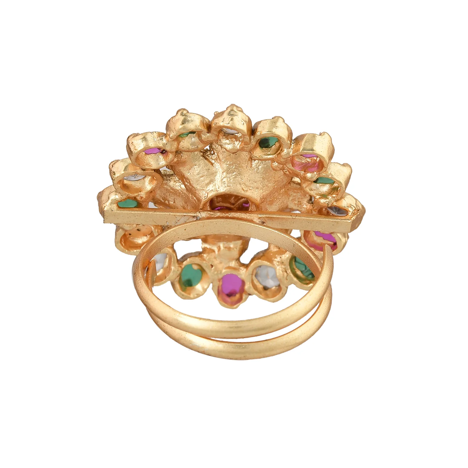 Gold Opulence Kumudini Temple Ring - Image 5
