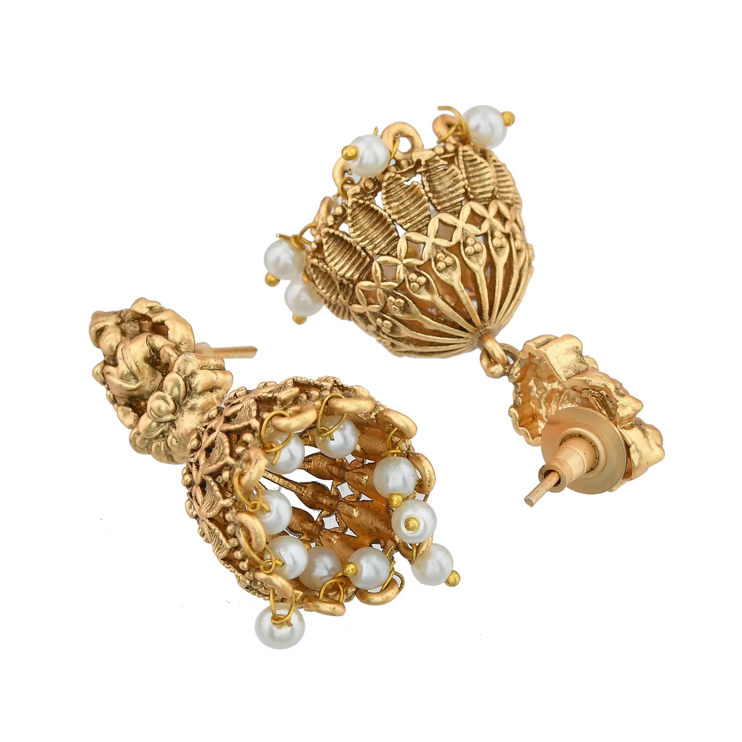 Gold Opulence Sanskriti Temple Necklace Set - Image 3