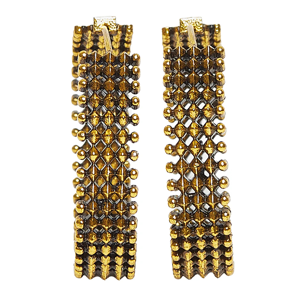 Trendy Hoops Gold Plated Brass Earrings - Image 2