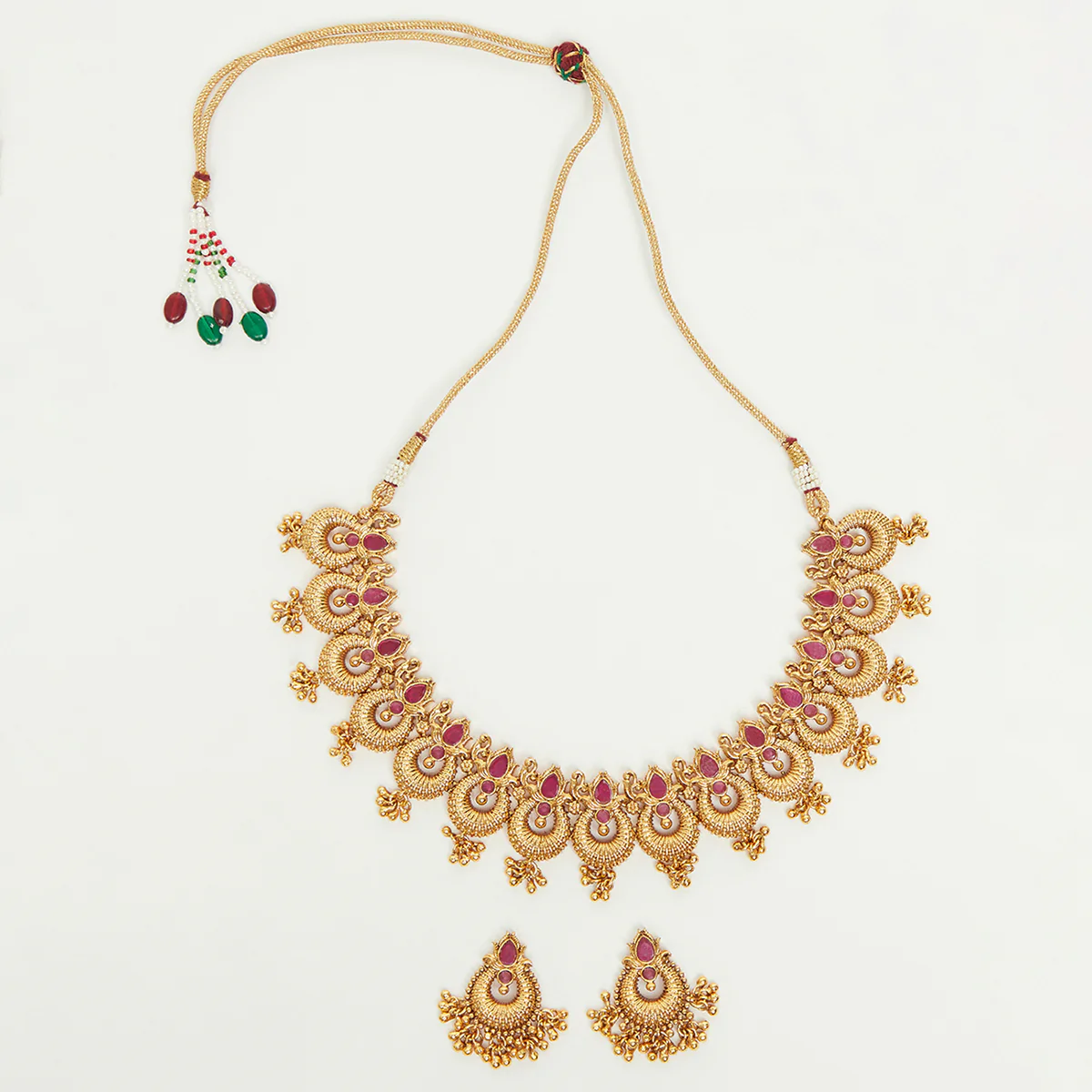 Gold Plated Brass Necklace Set - Image 3