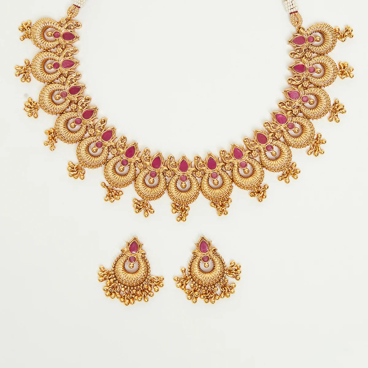 Gold Plated Brass Necklace Set - Image 4