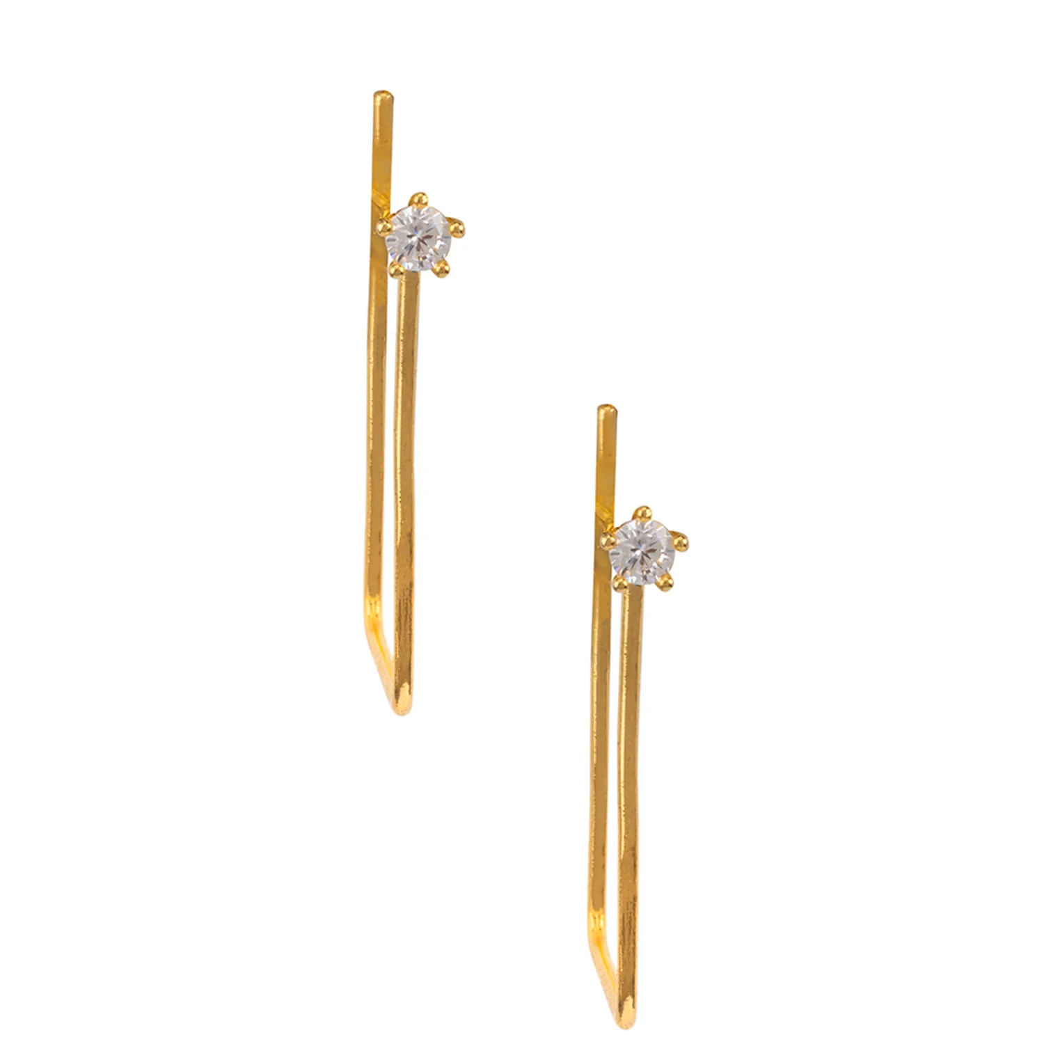 Gold Plated Classic Earrings - Image 3