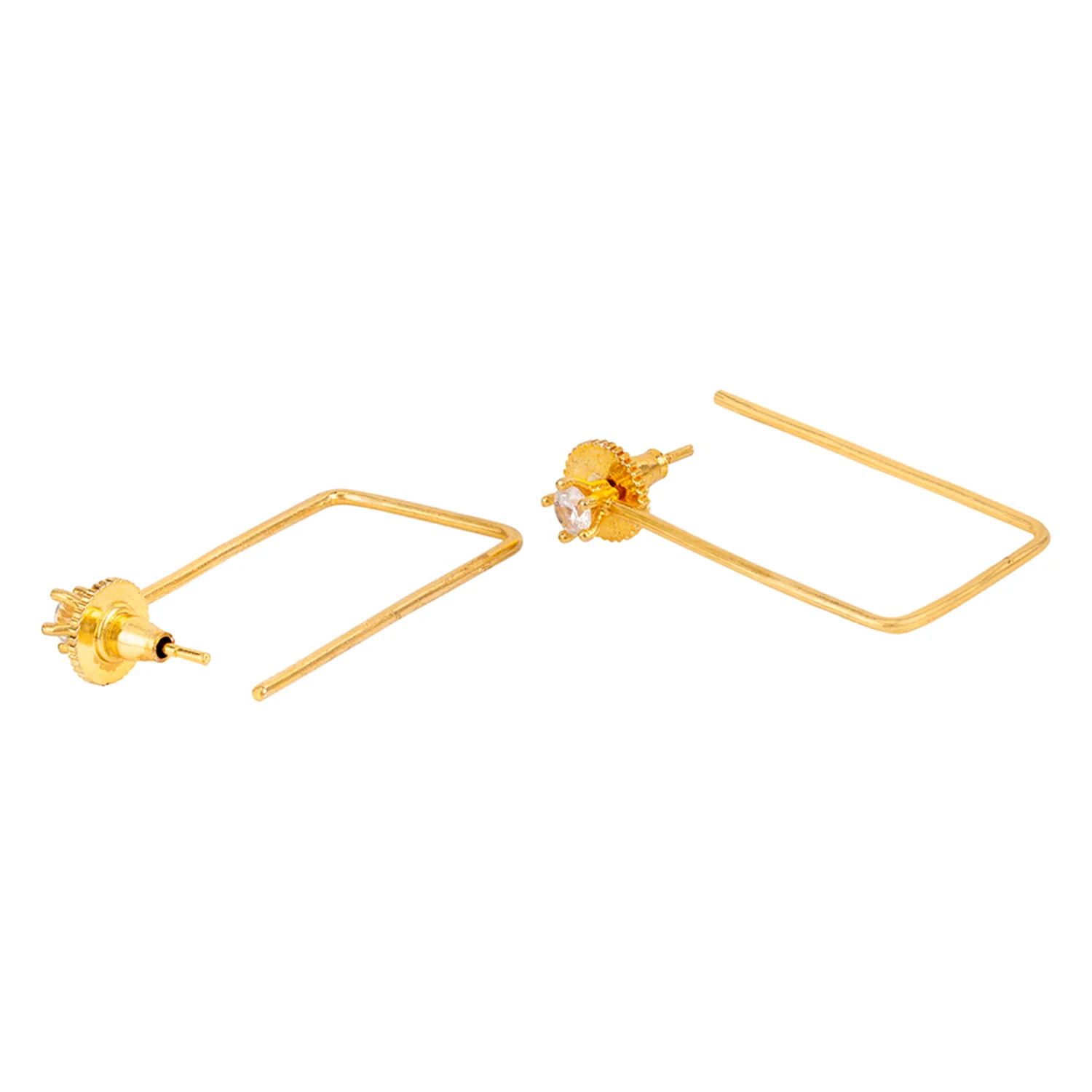 Gold Plated Classic Earrings - Image 4