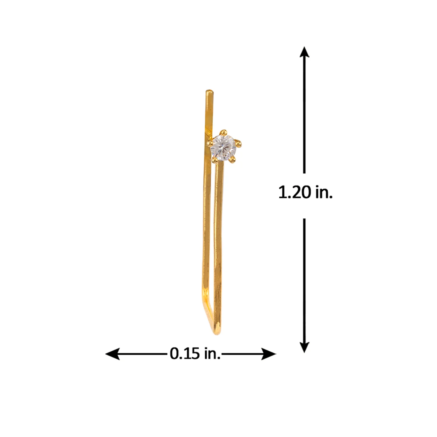 Gold Plated Classic Earrings - Image 5