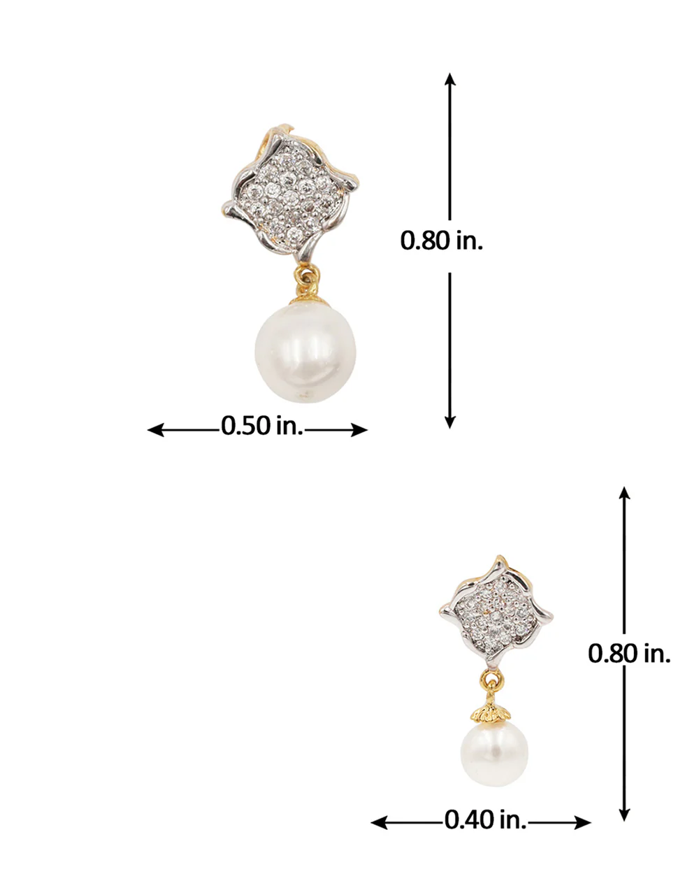 Gold Plated CZ Pearl Pendant Set - Image 5