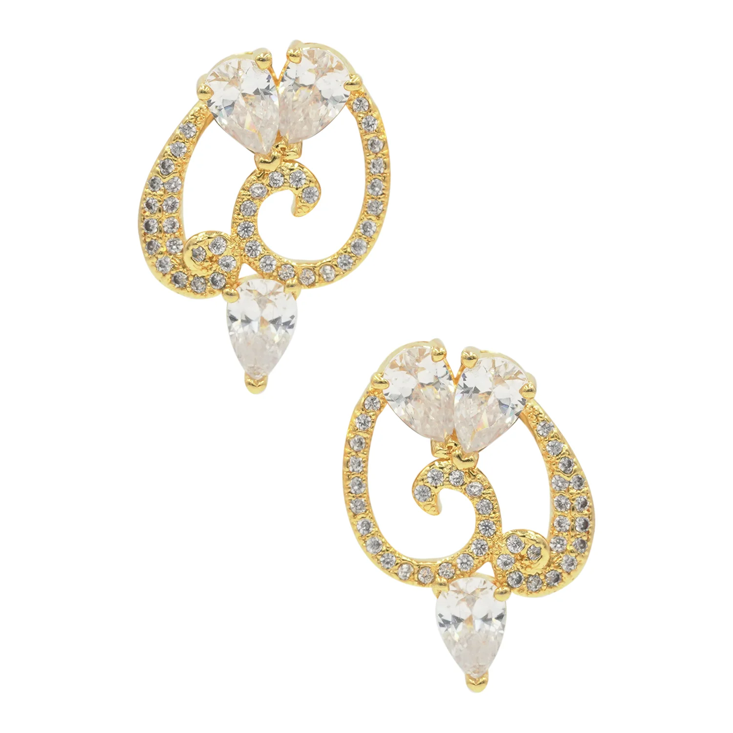 Gold Plated CZ Pendant Set - Image 4