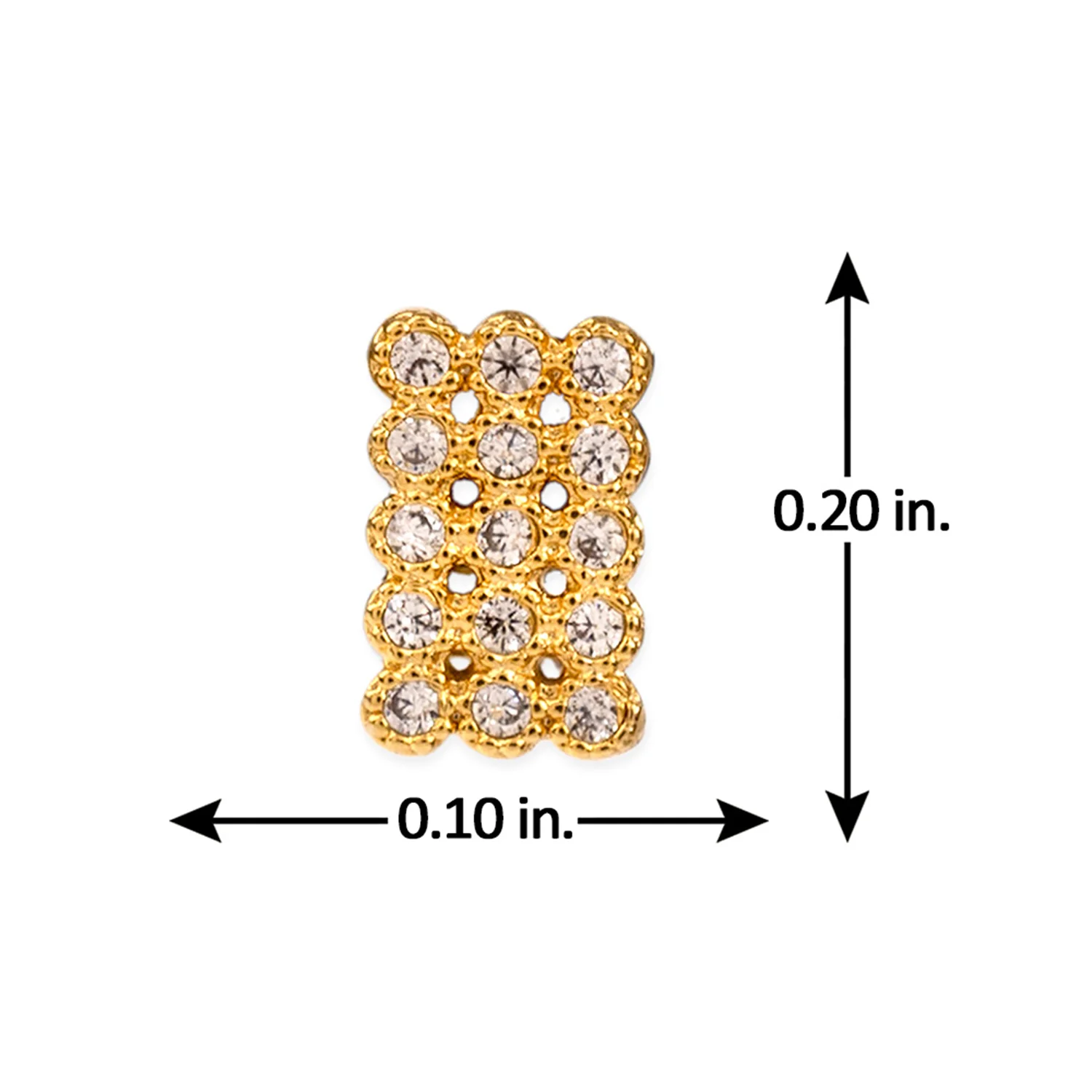 Gold Plated CZ Stud Earrings - Image 5