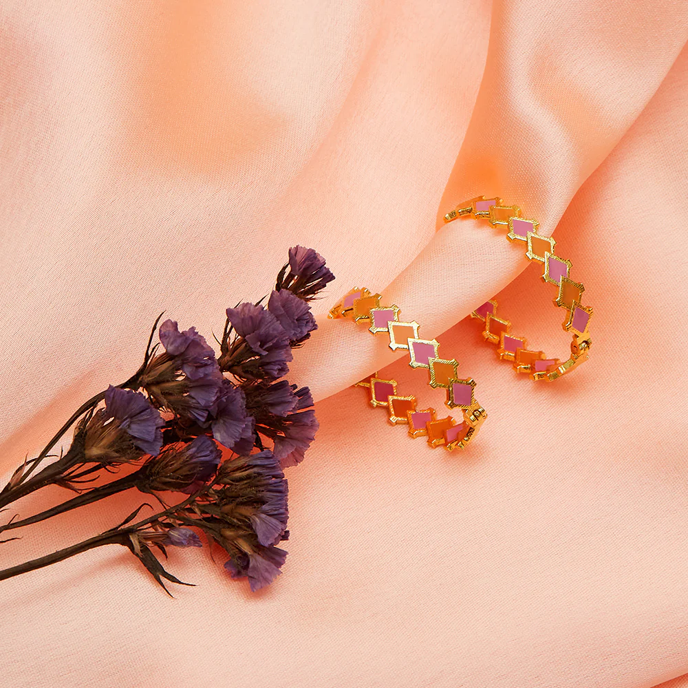 Trendy Hoops Gold Plated Earrings