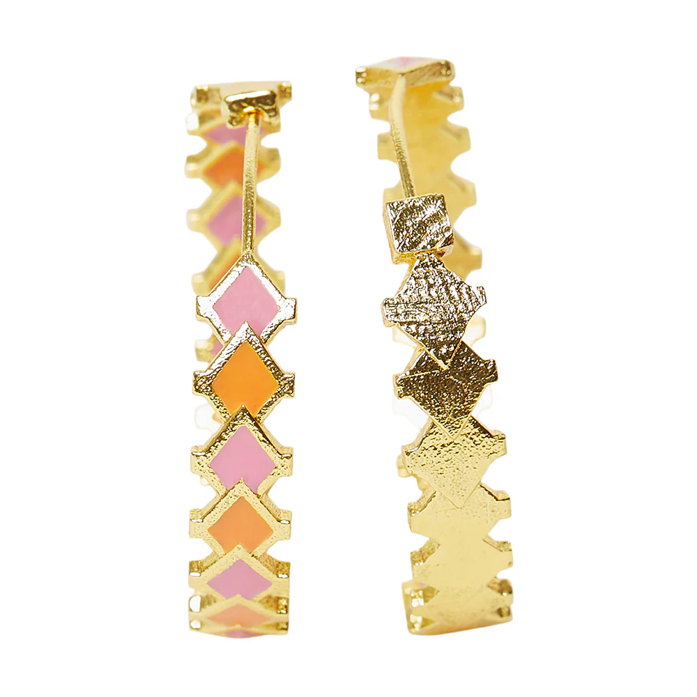 Trendy Hoops Gold Plated Earrings - Image 2