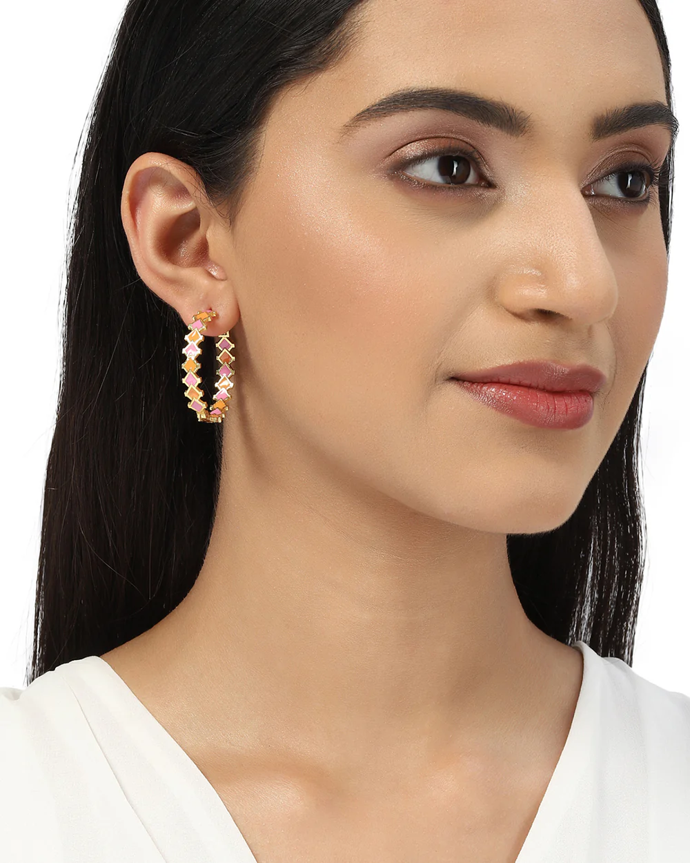Trendy Hoops Gold Plated Earrings - Image 6