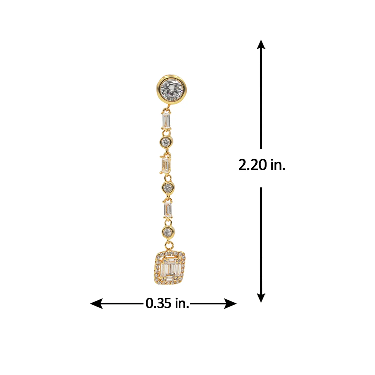 Gold Plated Long Dangling Earrings - Image 5