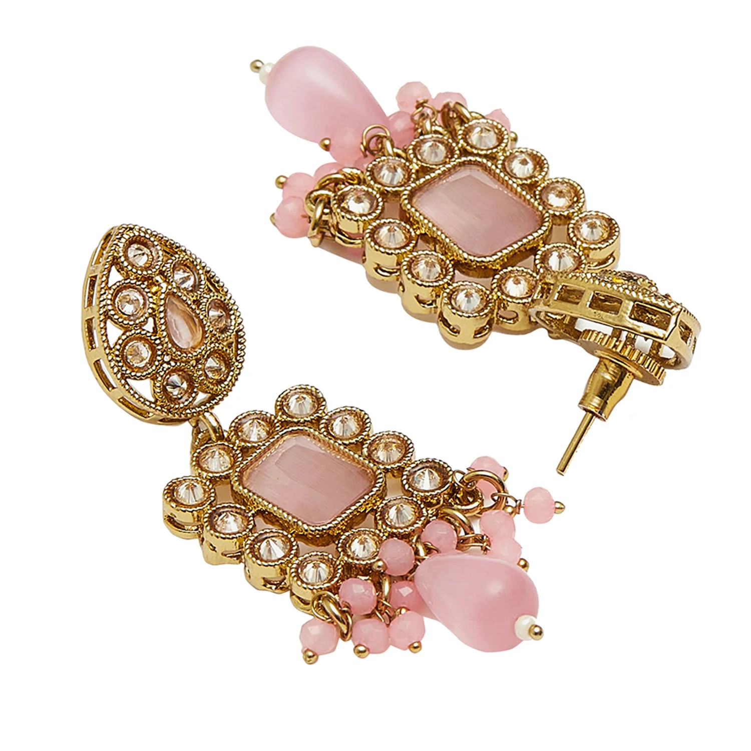 Gold Plated Necklace with Glamorizing Pink Stones - Image 5
