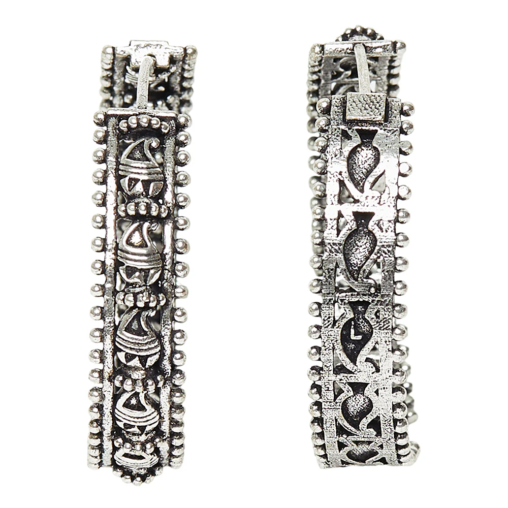 Gold Plated Oxidized earring set - Image 2