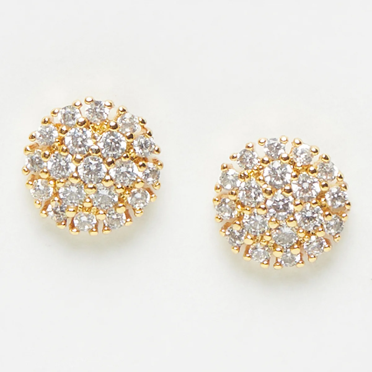Gold Tone Earrings Adorning With CZ - Image 3