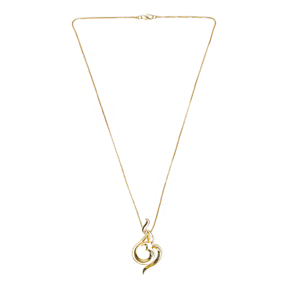 Gold Tone Moksha Pendant - Image 2