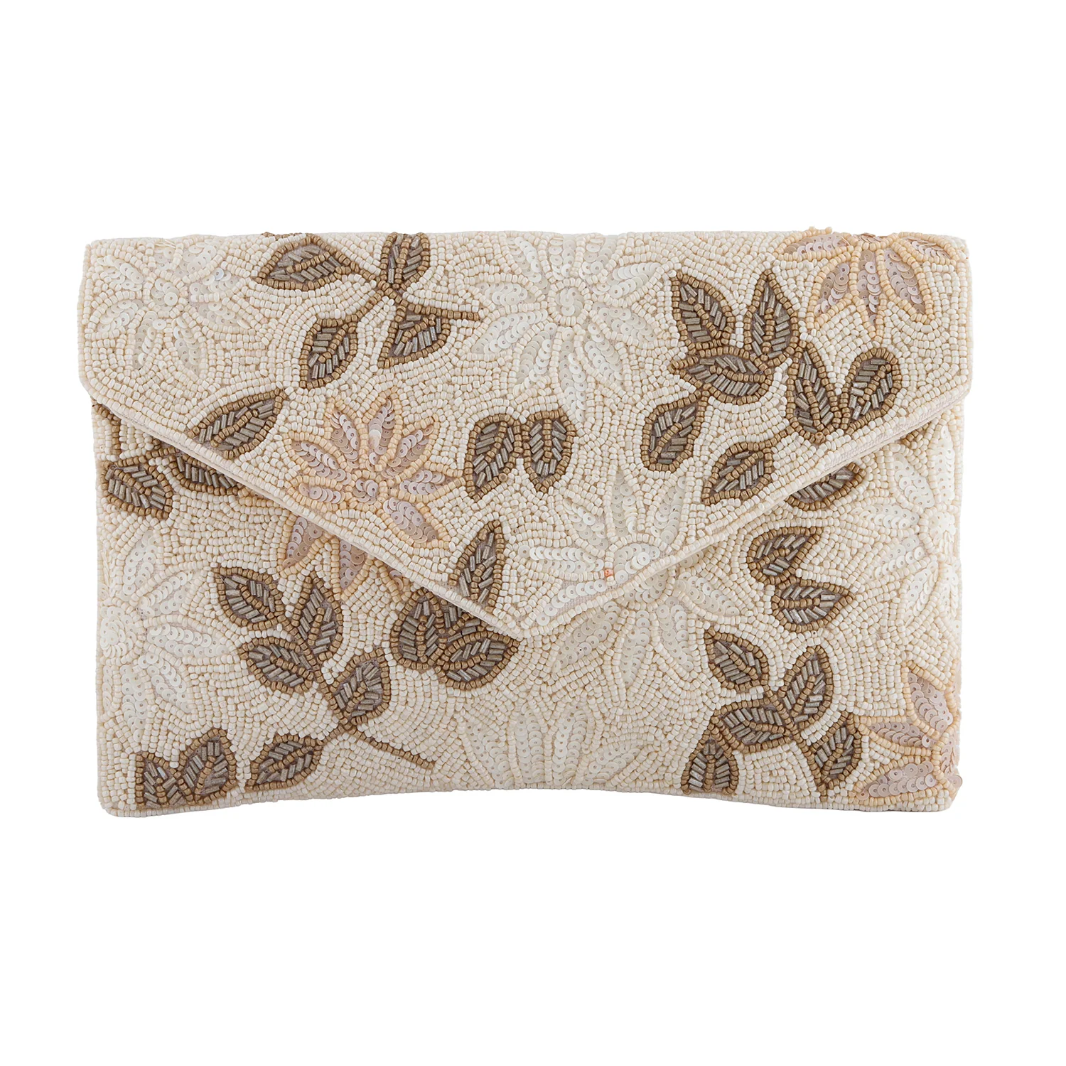 Golden Blossom Beaded Party Clutch Bag - Image 7