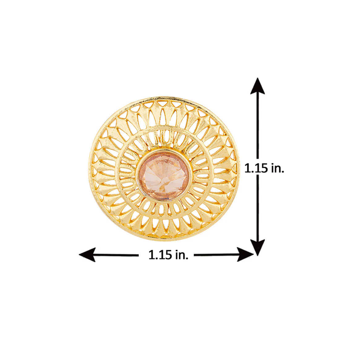Golden Glitz Layered Circles Earrings - Image 5