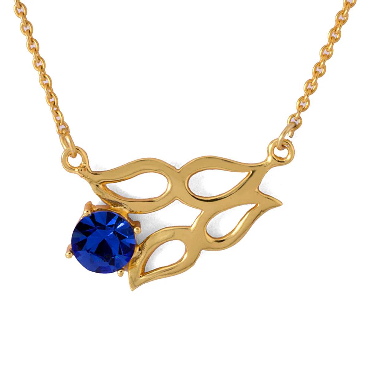 Golden Neck-Piece Made With Swarovski Zirconia