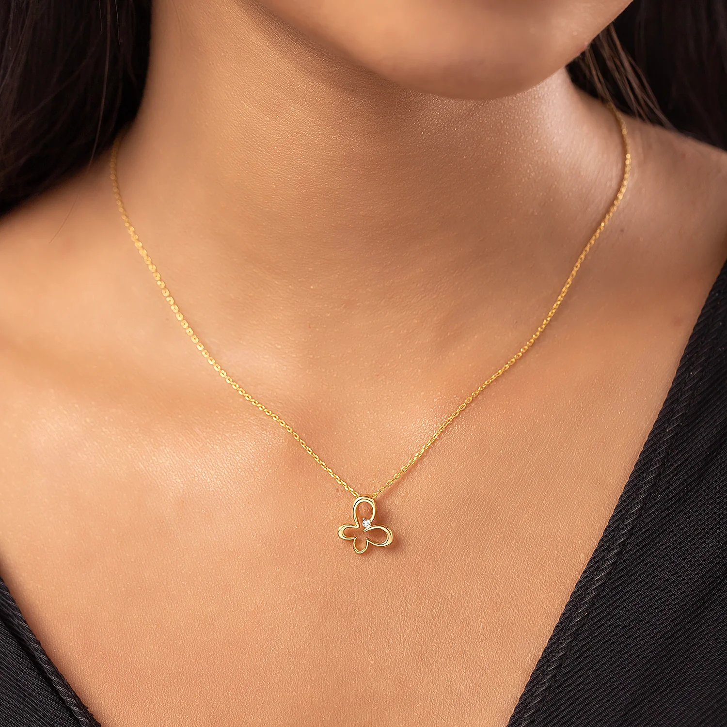 Golden Papilio Lab-Grown Diamond Pendant - Image 2
