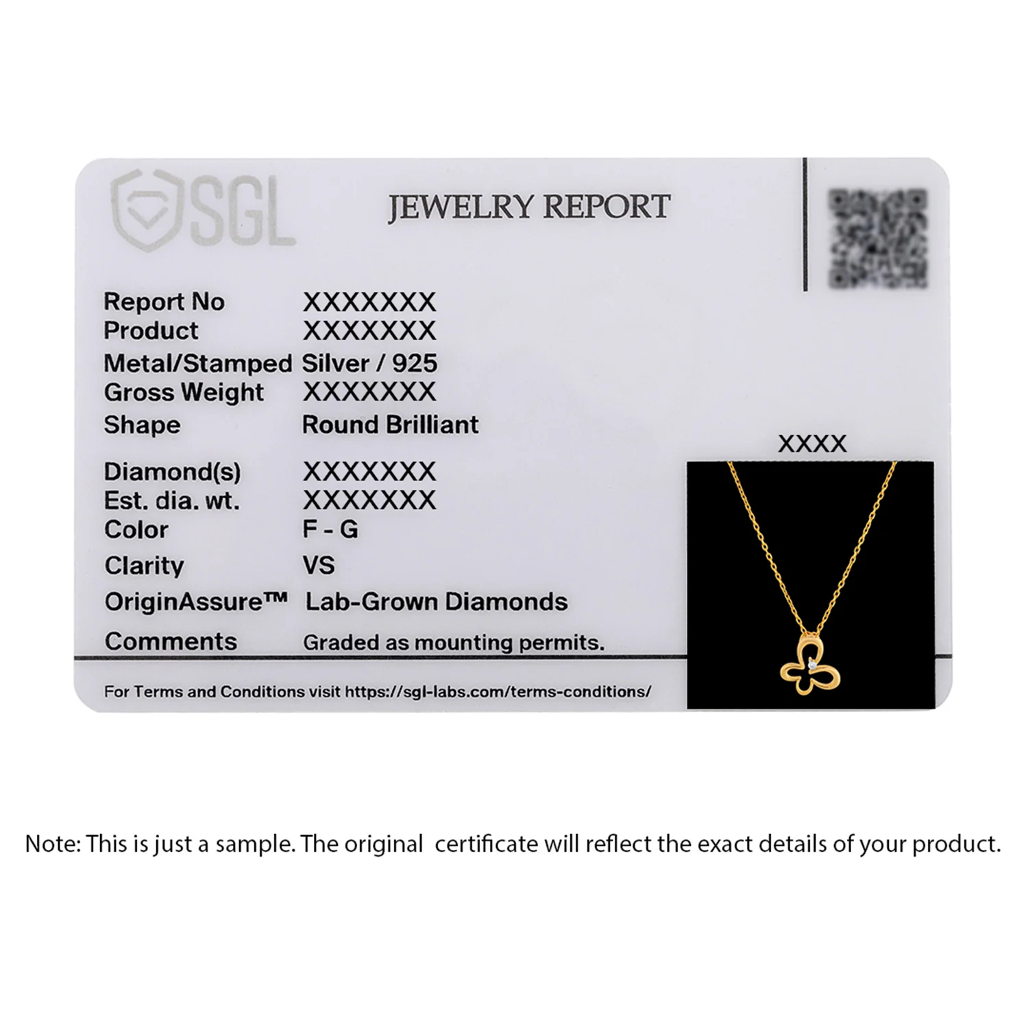 Golden Papilio Lab-Grown Diamond Pendant - Image 6
