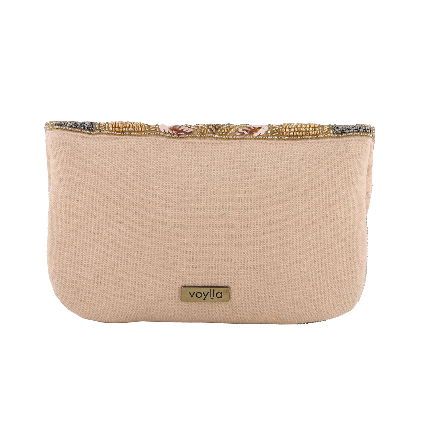 Golden Radiance Beaded Clutch Bag - Image 4