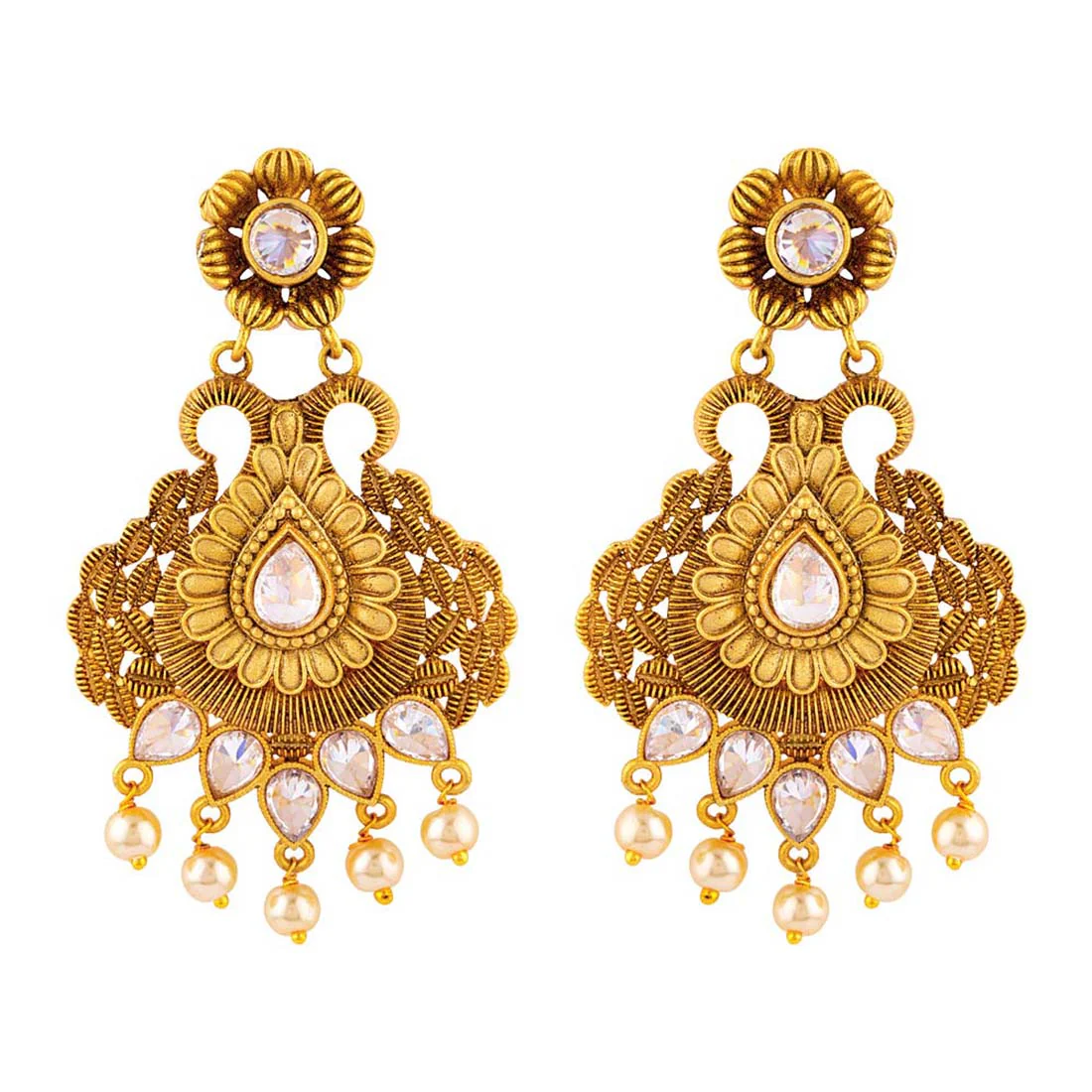 Golden Reprise Antique Inspired Earrings - Image 3